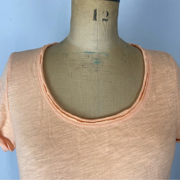 Little Yellow Button (Anthropologie) Peach/Striped Casual Tee Size S - Picture 3 of 15